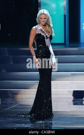 Myrehn Megan, Mlle Indiana USA sur scène pour Miss USA 2012 Compétition préliminaire - Partie 1, Planet Hollywood Theatre for the Performing Arts, Las Vegas, NV le 30 mai 2012. Photo par : James Atoa/Everett Collection Banque D'Images