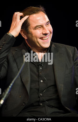 31 mai 2012. Le Telegraph Hay Festival. Acteur, comédien et auteur David Walliams parlant à Hay Festival. Hay-on-Wye, Powys, Wales, UK Banque D'Images