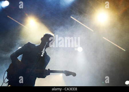 Primavera Sound 2012 - Alternative Music Festival - 31/05/2012 - Parc del Forum, Barcelone - Espagne // Franz Ferdinand, le chanteur Alex Kapranos Banque D'Images