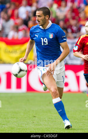 Leonardo Bonucci (ITA), 10 juin 2012 - Football : UEFA EURO 2012 match du groupe C entre l'Espagne 1-1 de l'Italie à l'Arena Gdansk à Gdansk, Pologne. (Photo de Maurizio Borsari/AFLO) [0855] Banque D'Images