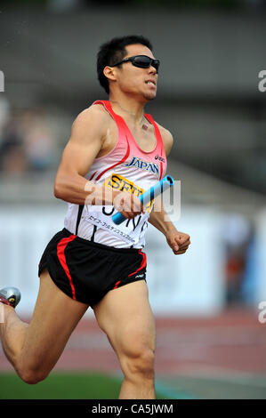 Yuzo Kanemaru fichier Photo montrant (JPN) qui a été sélectionné comme membre de l'Olympique de Londres Japon fort 39 2012 L'équipe d'athlétisme a annoncé le 11 juin 2012. Photo shot sur Mai 6,2012 - Athlétisme : La Seiko dans Golden Grand Prix IAAF World Challenge, Kawasaki ,Réunions Men's 4400m finale du relais à Banque D'Images