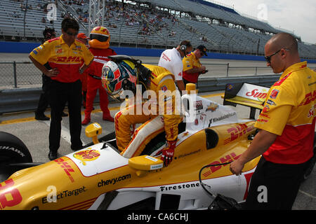 15 juin 2012 - Milwaukee, Wisconsin, États-Unis - IZOD Indycar Series, IndyFest Milwaukee, Milwaukee, WI, 15 et 16 juin 2012, RYAN HUNTER REAY, Andretti Autosport. (Crédit Image : © Ron Bijlsma/ZUMAPRESS.com) Banque D'Images