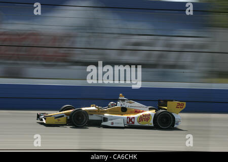 15 juin 2012 - Milwaukee, Wisconsin, États-Unis - IZOD Indycar Series, IndyFest Milwaukee, Milwaukee, WI, 15 et 16 juin 2012, RYAN HUNTER REAY, Andretti Autosport. (Crédit Image : © Ron Bijlsma/ZUMAPRESS.com) Banque D'Images