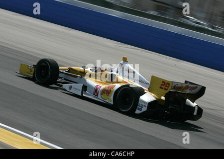 15 juin 2012 - Milwaukee, Wisconsin, États-Unis - IZOD Indycar Series, IndyFest Milwaukee, Milwaukee, WI, 15 et 16 juin 2012, RYAN HUNTER REAY, Andretti Autosport. (Crédit Image : © Ron Bijlsma/ZUMAPRESS.com) Banque D'Images