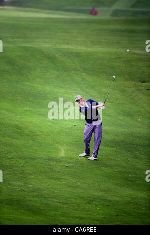 17.06.2012. Club olympique, San Francisco, Californie, USA. Webb Simpson de United States en action sur le 14e trou lors de la ronde finale de l'US Open 2012 Tournoi de golf au Lac Cours de l'Olympic Club de San Francisco, Californie, Banque D'Images