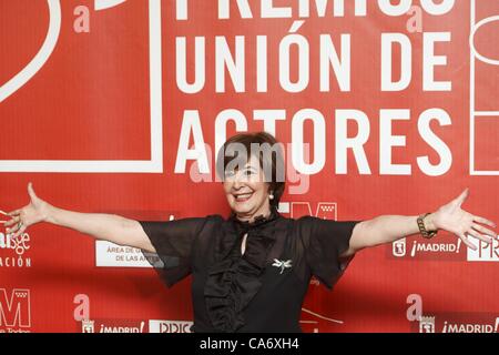 18 juin 2012 - Madrid, Espagne - Concha VELASCO, divertissements, assiste à l'Union européenne XX de Actores Awards au Théâtre Circo Price de Madrid (crédit Image : © Jack Abuin/ZUMAPRESS.com) Banque D'Images