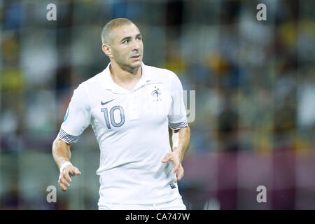 Karim Benzema (FRA), 19 juin 2012 - Football : UEFA EURO 2012 Groupe d match entre la Suède 2-o France au stade olympique de Kiev, Ukraine. (Photo par D. Nakashima/AFLO) [2336] Banque D'Images