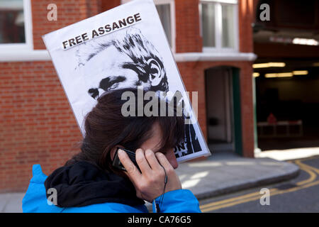Ambassade de l'Equateur, London, UK,' Wikileaks Julian Assange demande l'asile en Equateur ambassade Banque D'Images