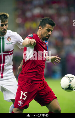 Milan Baros (CZE), 21 juin 2012 - Football : UEFA EURO 2012 Quart de finale entre la République tchèque 0-1 Portugal au Stade National de Varsovie, Pologne. (Photo de Maurizio Borsari/AFLO) [0855] Banque D'Images