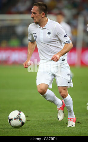 FRANCK RIBERY Espagne V France EURO 2012 DONBASS ARENA DONETSK UKRAINE 23 Juin 2012 Banque D'Images