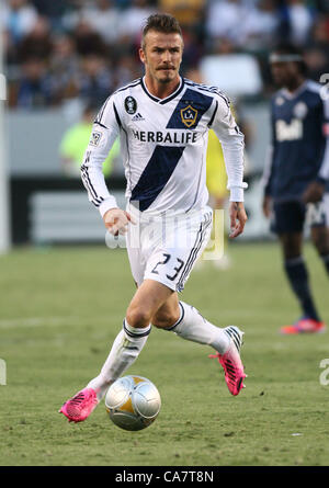 DAVID BECKHAM LA GALAXY CARSON LOS ANGELES CALIFORNIA USA 23 Juin 2012 Banque D'Images