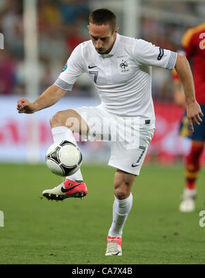 FRANCK RIBERY FRANCE DONBASS ARENA DONETSK UKRAINE 23 Juin 2012 Banque D'Images