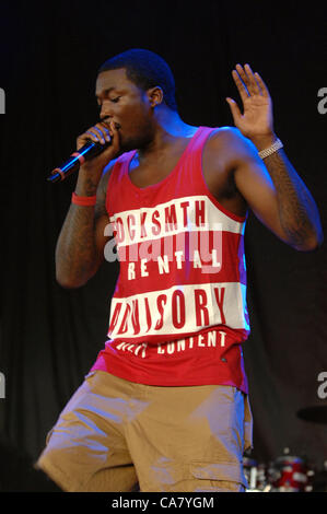 Juin 20, 2012 - Raleigh, Caroline du Nord, États-Unis - artiste rap MEEK MILL se produisant au Time Warner Cable Music Pavilion situé à Raleigh dans le cadre du Club Paradise Tour (Image Crédit : © Tina Fultz/ZUMAPRESS.com) Banque D'Images