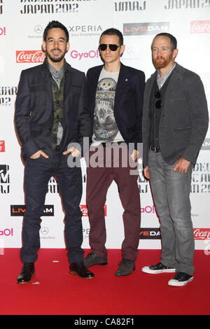 Linkin Park, Jun 23, 2012 : Linkin Park assiste aux MTV Video Music Awards Japan 2012 au Makuhari Messe, Chiba pref, Japon, 23 juin 2012 Banque D'Images