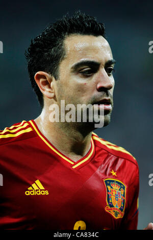 Xavi (ESP), 23 juin 2012 - Football : UEFA EURO 2012 football match de quart de finale entre l'Espagne 2-0 France à la Donbass Arena de Donetsk, Ukraine. (Photo par D. Nakashima/AFLO) [2336] Banque D'Images