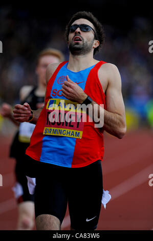 24.06.2012 Birmingham, Angleterre. AVIVA 2012 Athlétisme, essais olympiques. Martyn Rooney, remporte le 400 mètres hommes à l'Alexander Stadium. Banque D'Images