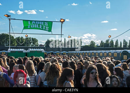 The UK's biggest gratuitement l'émission music event 'BBC Hackney Week-end' a eu lieu au marais de Hackney, East London, 23 et 24 juin. Banque D'Images