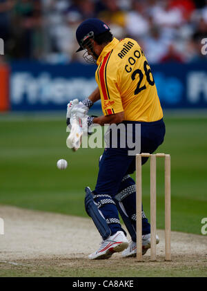 26.06.12 Chelmsford, Angleterre : Alastair Cook, de l'Essex County Cricket lors d'adéquation entre l'Essex et l'Australie a joué à la Ford County Ground le 26 juin 2012 à Chelmsford, Royaume-Uni Banque D'Images