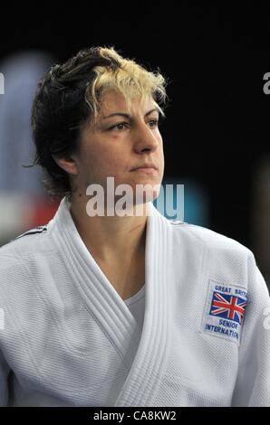 ExCel, Londres, UK, Samedi 03/12/2011. Sophie Cox (GBR). Invitation Internationale de Judo. Londres se prépare pour 2012 Banque D'Images