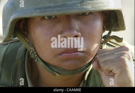 25 octobre 2003. Marine Corps Recruter Depot, San Diego, Californie, USA. George Skeet. Crédit obligatoire : photo par Earnie Grafton/San Diego Union-Tribune/Zuma Press. copyright 2003 San Diego Union-Tribune Banque D'Images