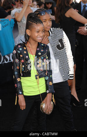 24 juin 2010 - Hollywood, Californie, États-Unis - Willow Smith et Jaden Smith au cours de la Los Angeles Film Festival première du nouveau film de Summit Entertainment, la TWILIGHT SAGA : ECLIPSE, tenue lors de la Nokia Theatre à Los Angeles. Live, le 24 juin 2010, à Los Angeles, Californie. K65566MGE.(Credit Im Banque D'Images