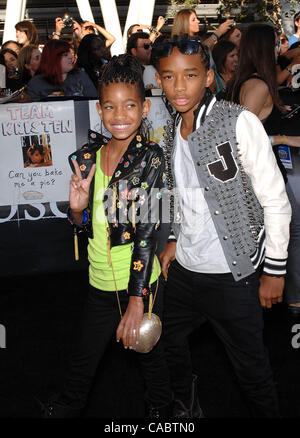 24 juin 2010 - Hollywood, Californie, États-Unis - Willow Smith et Jaden Smith au cours de la Los Angeles Film Festival première du nouveau film de Summit Entertainment, la TWILIGHT SAGA : ECLIPSE, tenue lors de la Nokia Theatre à Los Angeles. Live, le 24 juin 2010, à Los Angeles, Californie. K65566MGE.(Credit Im Banque D'Images