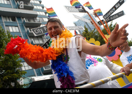 Aug 01, 2010 - Vancouver, Colombie-Britannique, Canada - Gregor Robertson, maire de Vancouver, Colombie-Britannique, Canada participe chaque année à la Pride Parade. (Crédit Image : © Sergei Bachlakov/ZUMApress.com) Banque D'Images