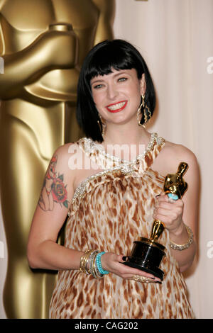 24 févr. 2008 - Hollywood, Californie, USA - Diablo Cody avec l'award du meilleur scénario original à la 80e Academy Awards annuel tenu à le Kodak Theatre à Hollywood. (Crédit Image : © Lisa O'Connor/ZUMA Press) Banque D'Images