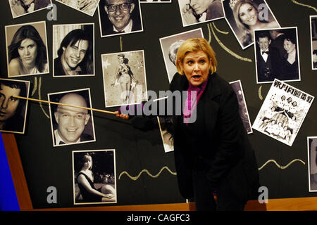 Carrie Fisher effectue une répétition générale de son one-woman show 'Wishful Drinking' au théâtre Roda à Berkeley, Californie le Jeudi, Février 07, 2008. (Dean Coppola/Contra Costa Times) Banque D'Images