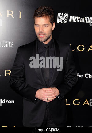 13 janvier 2011 - Los Angeles, Californie, États-Unis - Ricky Martin assistant à l'événement au profit privé Bvlgari Save The Children et les Artistes pour la paix et la justice s'est tenue à .une résidence privée à Beverly Hills, Californie le 1/13/11. 2011.K67370(long droit Crédit : Â© D. Long/Globe Photos/ZUMAPRESS.com) Banque D'Images