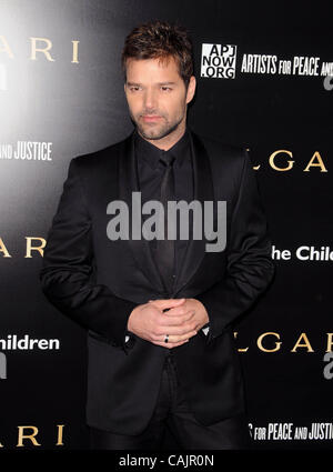 13 janvier 2011 - Los Angeles, Californie, États-Unis - Ricky Martin assistant à l'événement au profit privé Bvlgari Save The Children et les Artistes pour la paix et la justice s'est tenue à .une résidence privée à Beverly Hills, Californie le 1/13/11. 2011.K67370(long droit Crédit : Â© D. Long/Globe Photos/ZUMAPRESS.com) Banque D'Images