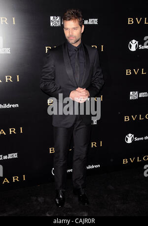 13 janvier 2011 - Los Angeles, Californie, États-Unis - Ricky Martin assistant à l'événement au profit privé Bvlgari Save The Children et les Artistes pour la paix et la justice s'est tenue à .une résidence privée à Beverly Hills, Californie le 1/13/11. 2011.K67370(long droit Crédit : Â© D. Long/Globe Photos/ZUMAPRESS.com) Banque D'Images