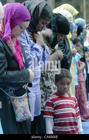 Revelers recueillies pour l'American Muslim Day Parade sur Madison Avenue. aujourd'hui 9 septembre 2007, à Manhattan. Crédit photo : Mariela Lombard/ ZUMA Press. Banque D'Images