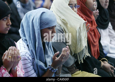 Revelers recueillies pour l'American Muslim Day Parade sur Madison Avenue. aujourd'hui 9 septembre 2007, à Manhattan. Crédit photo : Mariela Lombard/ ZUMA Press. Banque D'Images