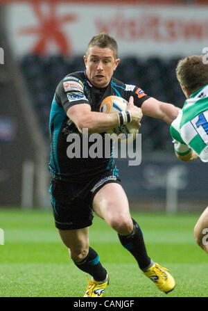 RaboDirect PRO12 - Ospreys v Trévise @ Le stade Liberty à Swansea. Shane Williams sur les frais pour les Ospreys. Banque D'Images