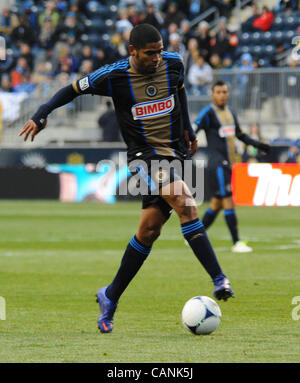 31 mars 2012 - Chester, Pennsylvanie, États-Unis - l'Union européenne GABRIEL GOMEZ dans une action durant le match à PPL Park. (Crédit Image : © Ricky Fitchett/ZUMAPRESS.com) Banque D'Images