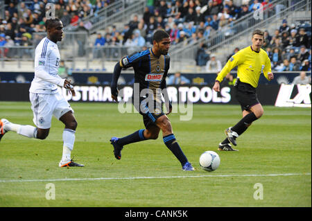 31 mars 2012 - Chester, Pennsylvanie, États-Unis - l'Union européenne GABRIEL GOMEZ dans une action durant le match à PPL Park. (Crédit Image : © Ricky Fitchett/ZUMAPRESS.com) Banque D'Images