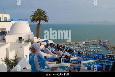 Ville Sidi dit à Carthage, à l'extérieur de Tunis, où le Palais Présidentiel est, le 29 mars 2012. (Photo/CTK Stanislav Mundil) Banque D'Images