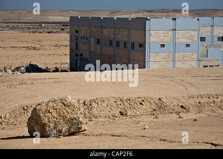 Bases et premières étapes de la construction ont commencé dans la zone désignée pour la base de formation de 'ville'. Son achèvement est prévu en 2014. Néguev, Israël. 3-AVR-2012. Banque D'Images