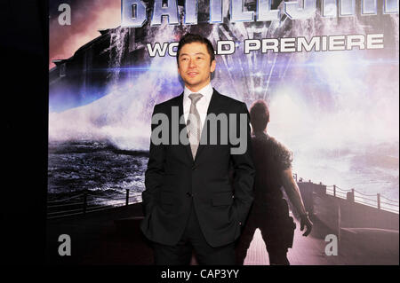 Tadanobu Asano, Apr 03, 2012 : TOKYO, JAPON - l'acteur japonais Tadanobu Asano assiste à la 'Battleship' Japon Première Mondiale au gymnase de Yoyogi International première le 3 avril 2012 à Tokyo, Japon. Banque D'Images