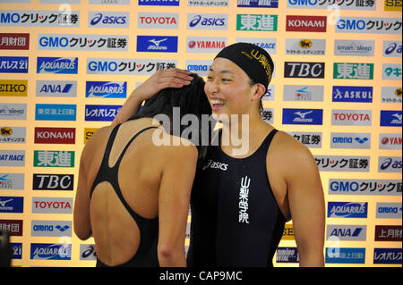 Satomi Suzuki (JPN), le 4 avril 2012 - Natation : LE JAPON NAGER 2012 Women's 100m brasse finale à Tatsumi Piscine International, Tokyo, Japon.(Photo de Jun Tsukida/AFLO SPORT) [0003] Banque D'Images