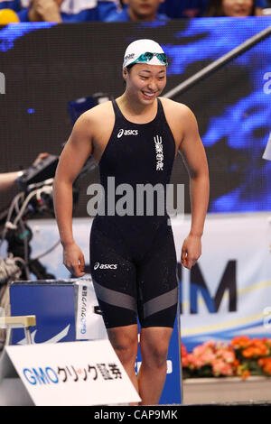 Satomi Suzuki (JPN), le 4 avril 2012 - Natation : LE JAPON NAGER 2012 Women's 100m brasse finale à Tatsumi Piscine International, Tokyo, Japon. (Photo de YUTAKA/AFLO SPORT) [1040] Banque D'Images