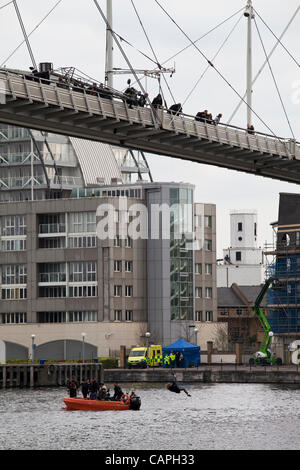 Vendredi 6 Avril 2012 - Stunt scène tourné pour Nemesis, nouvelle série TV de la BBC en raison de l'air fin 2012 Banque D'Images