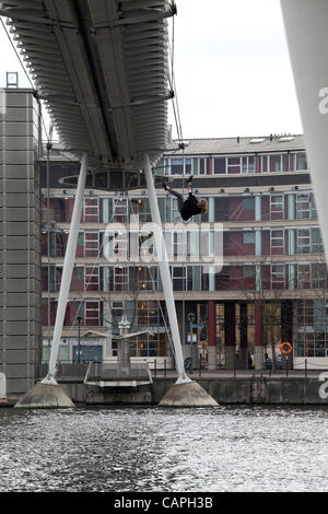 Vendredi 6 Avril 2012 - Stunt scène tourné pour Nemesis, nouvelle série TV de la BBC en raison de l'air fin 2012 Banque D'Images