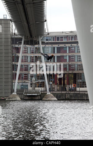 Vendredi 6 Avril 2012 - Stunt scène tourné pour Nemesis, nouvelle série TV de la BBC en raison de l'air fin 2012 Banque D'Images