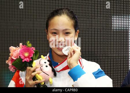 Kanako Watanabe (Japon), le 7 avril 2012 - Natation : JAPON 2012 NATATION 200m brasse Femmes Victoire Cérémonie à Tatsumi Piscine International, Tokyo, Japon. (Photo de YUTAKA/AFLO SPORT) [1040] Banque D'Images