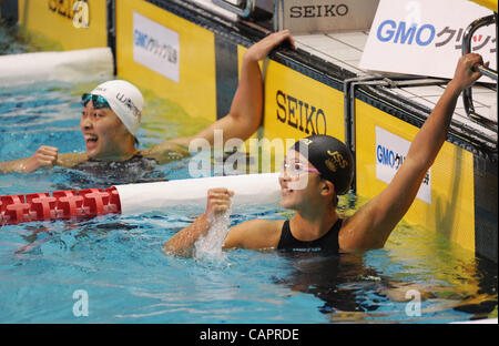 Kanako Watanabe (Japon), le 7 avril 2012 - Natation : JAPON 2012 NATATION 200m brasse Femmes finale à Tatsumi Piscine International, Tokyo, Japon. (Photo de Atsushi Tomura /AFLO SPORT) [1035] Banque D'Images