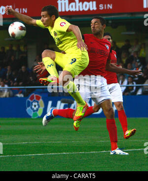 Espagne Football - Liga BBVA - Villareal CF vs Malaga CF -Journée 33 - 12/04/2012 - Stade El Madrigal, Villareal (Castellón) --------------- Banque D'Images