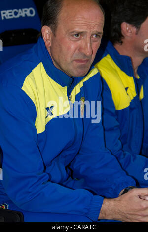 Espagne Football - Liga BBVA - Villareal CF vs Malaga CF -Journée 33 - 12/04/2012 - Stade El Madrigal, Villareal (Castellón) --------------- Banque D'Images