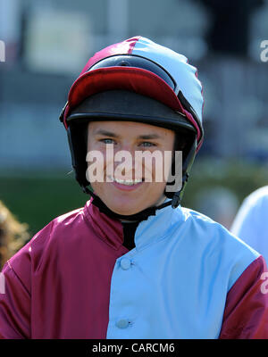 JONATHAN ANGLETERRE WETHERBY JOCKEY HIPPODROME WETHERBY ANGLETERRE 30 Mars 2012 Banque D'Images